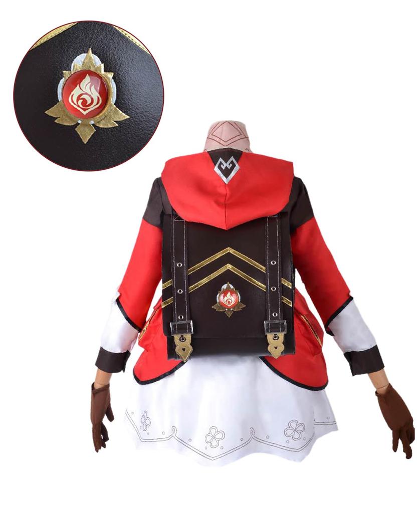 [NOKIJP] Genshin Impact Cosplay Klee Cosplay Costume for Kids, Mondo, The Fleeing Sun, Genshin Impact Spark Knight, Four-Leaf Chapter (Klee, 140cm)