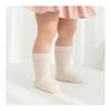 [HAYAHARU] Baby Socks, Set of 3, Baby Socks, Plain, 100% Cotton, Newborn Gift, Present, Baby Shower, Breathable, Soft, Non-slip, Spring, Summer,