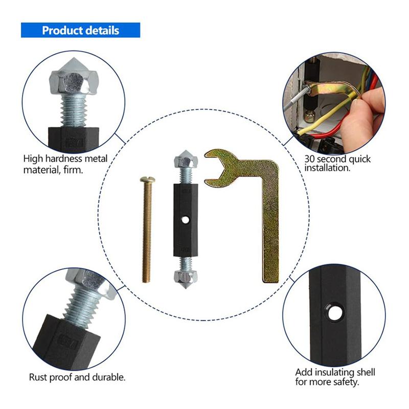 B97A-Manganese Steel Switch Socket Concealed Box Repairer Cassette Repair Unit 10PCS Electrical Case With Wrench