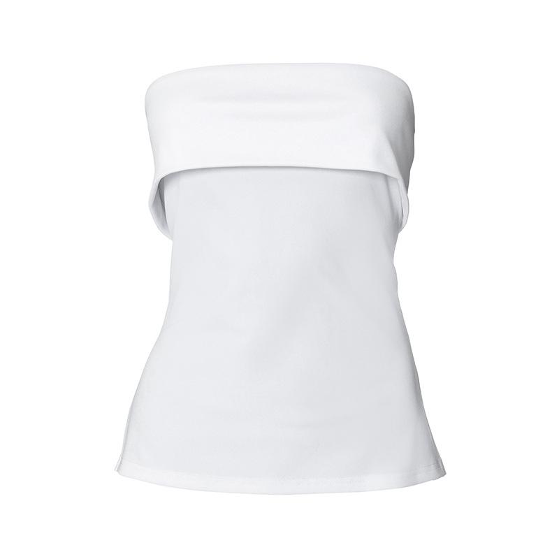 2025 Solid Tube Tops For Women Strapless Bra Turndown Slash Neck Lenceria Femenina Backless Bralette Femme Split Bandeau Top Sexy