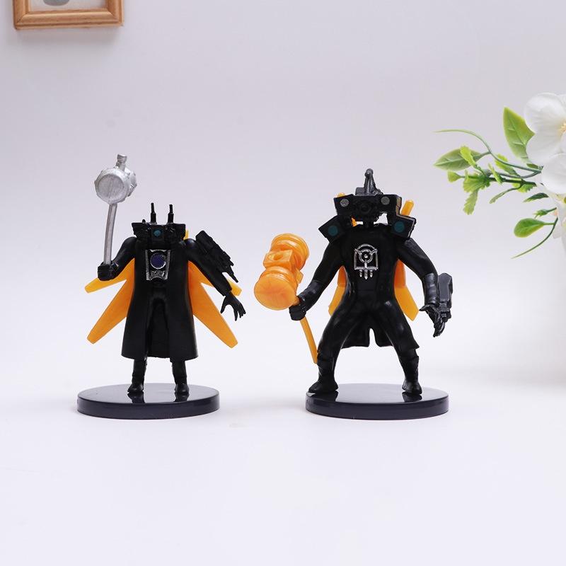 Skibidi Cameraman Toilet Titan Clockman Figurines Animated Decoration Character