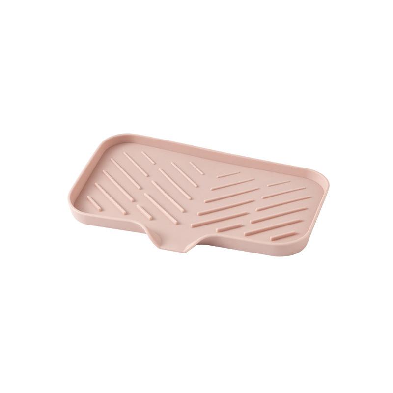 Silicone Sink Tray for Soap and Sponge Storage with Drainage System