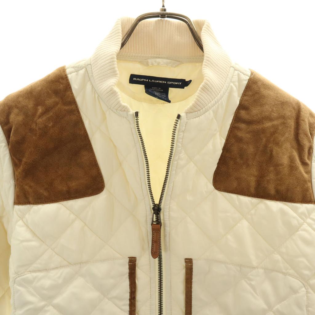RALPH LAUREN SPORT Steppjacke L Elfenbein Baumwollfüllung Damen Gebraucht