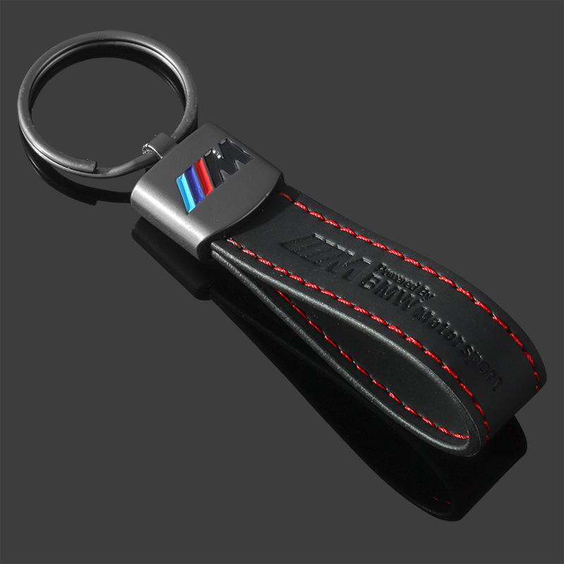 Car Emblem Key Fobs Keyring Leather Keychain Decoration For Bmw M Performance G30 G32 Auto Interior Modification Car Accessories knpc33