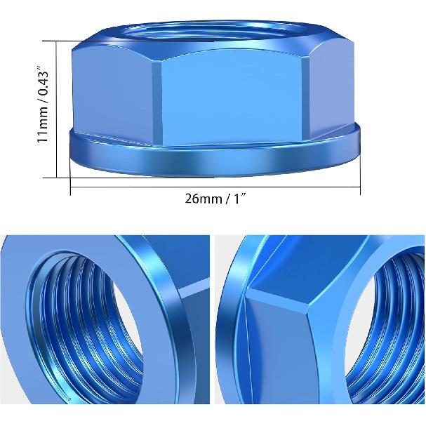 NICECNC M16XP1.5 Front Axle Shaft Lock Nut Dirt Bike Compatible with Yamaha YZ125 YZ250 05-21 YZ250F YZ450F 05-13 YZ125X 17-21 YZ250X 16-21 WR250F