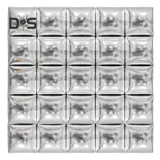 

25 шт. квадратных фольгированных металлических шаров, двухсторонние воздушные шары, настенный туннель, свадебный выпускной фон, арка, гирлянда, комплект для вечеринки по случаю дня рождения H