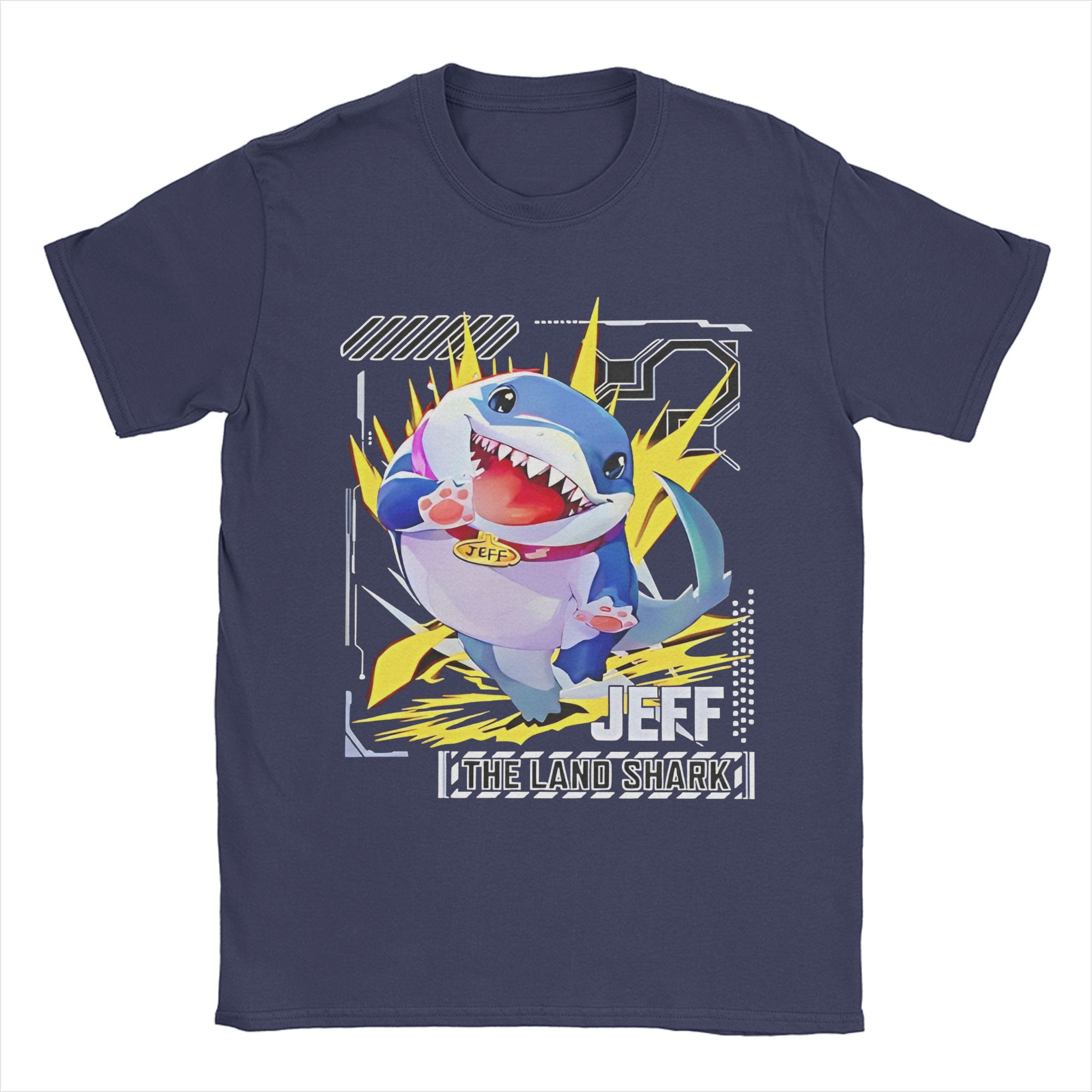 

cute Jeff the Land Shark cartoon Tee Shirt for Men Women New Arrival T Shirts Cotton Clothes 4XL