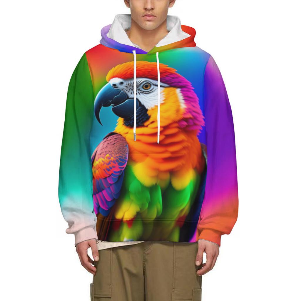 New Fashion Parrot Hoodies Personality Animal Print 3d Hoodie Casual Couple Pullover Sweatshirts