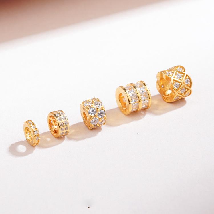 S925 Silver Spacer Wheel Beads for DIY Jewelry - Women's Bracelet Accessories