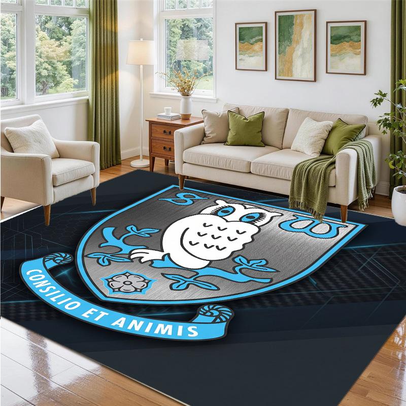 Sheffield Wednesday Design Crystal Velvet Rug Soft Decorative Mat for Bedroom Entrance