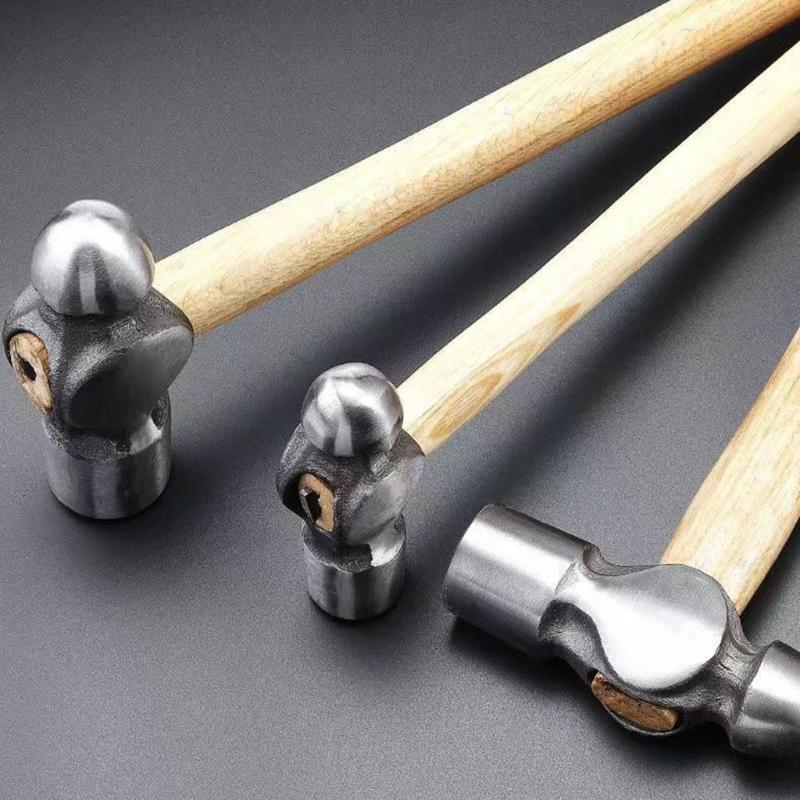 Wooden Handle Round Head Hammer Jewellery Making Accessories Tools Jewellery Mini Hammers Hunting Hammer for Craft