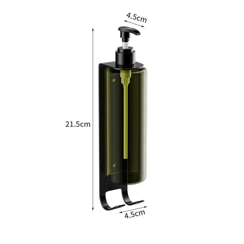 Stainless Steel Wall Soap Dispenser Set with Hooks Bathroom Kitchen Hotel Wall Mounted Soap Dispenser