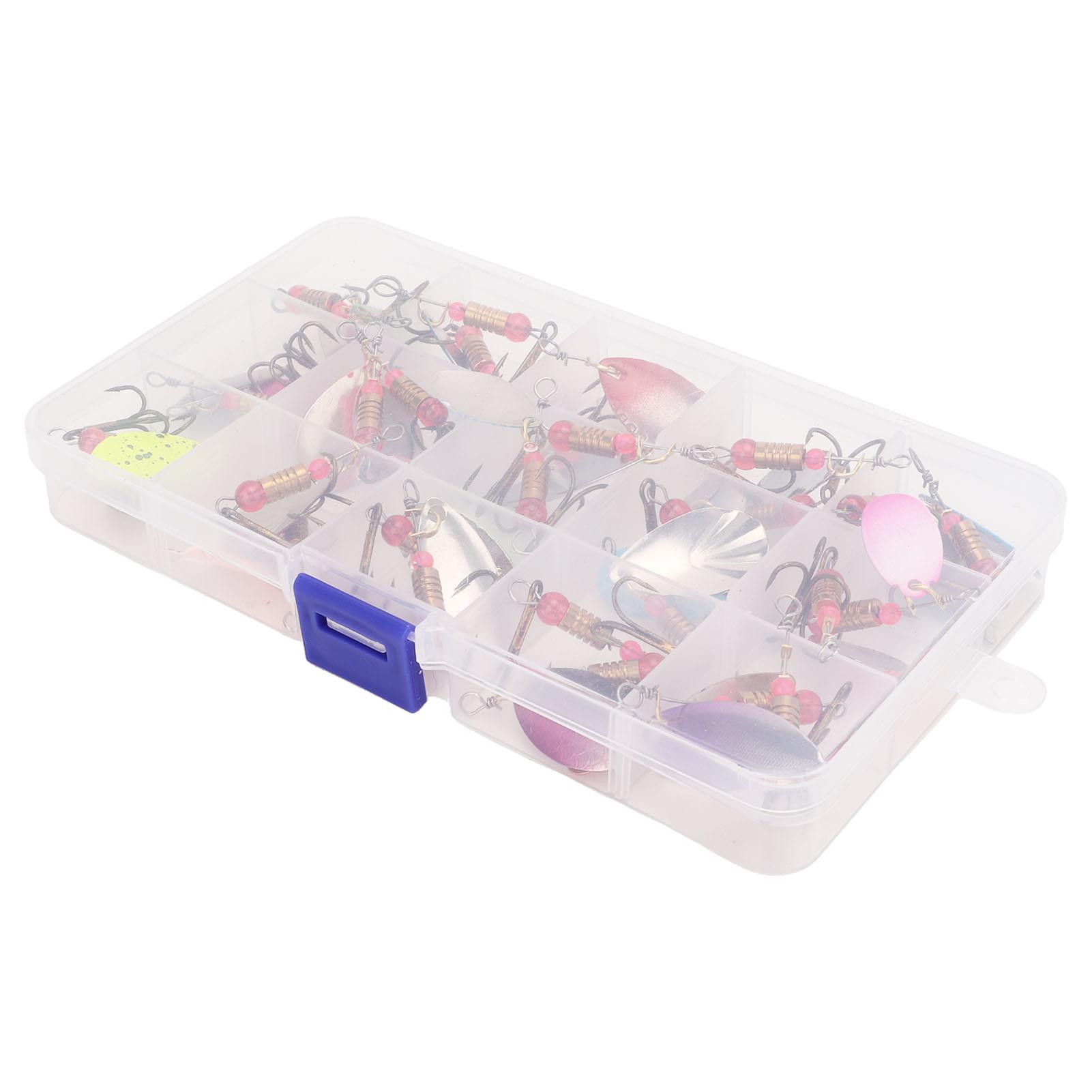 

30 шт. Вращающаяся блесна Металлическая блесна Имитация наживки Снаряжение для рыбалки на открытом воздухе