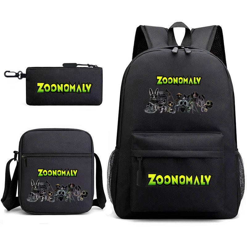 Deformed Zoo Surrounding Primary School Students Schoolbag Trend Starry Sky Backpack Leisure Three-piece Set
