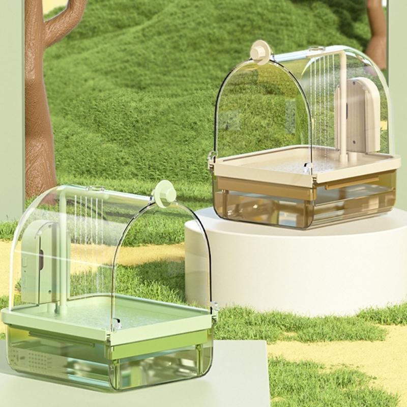 Papageien Badewanne, Automatisch pumpender Vogelbrunnen, Einstellbarer Durchfluss für Vogel Haustier Zirkulierender Brunnen