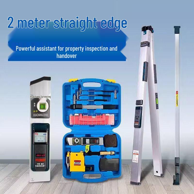 2m Aluminum Alloy Digital Spirit Level - High Precision, Thickened Design for Decoration & House Inspection