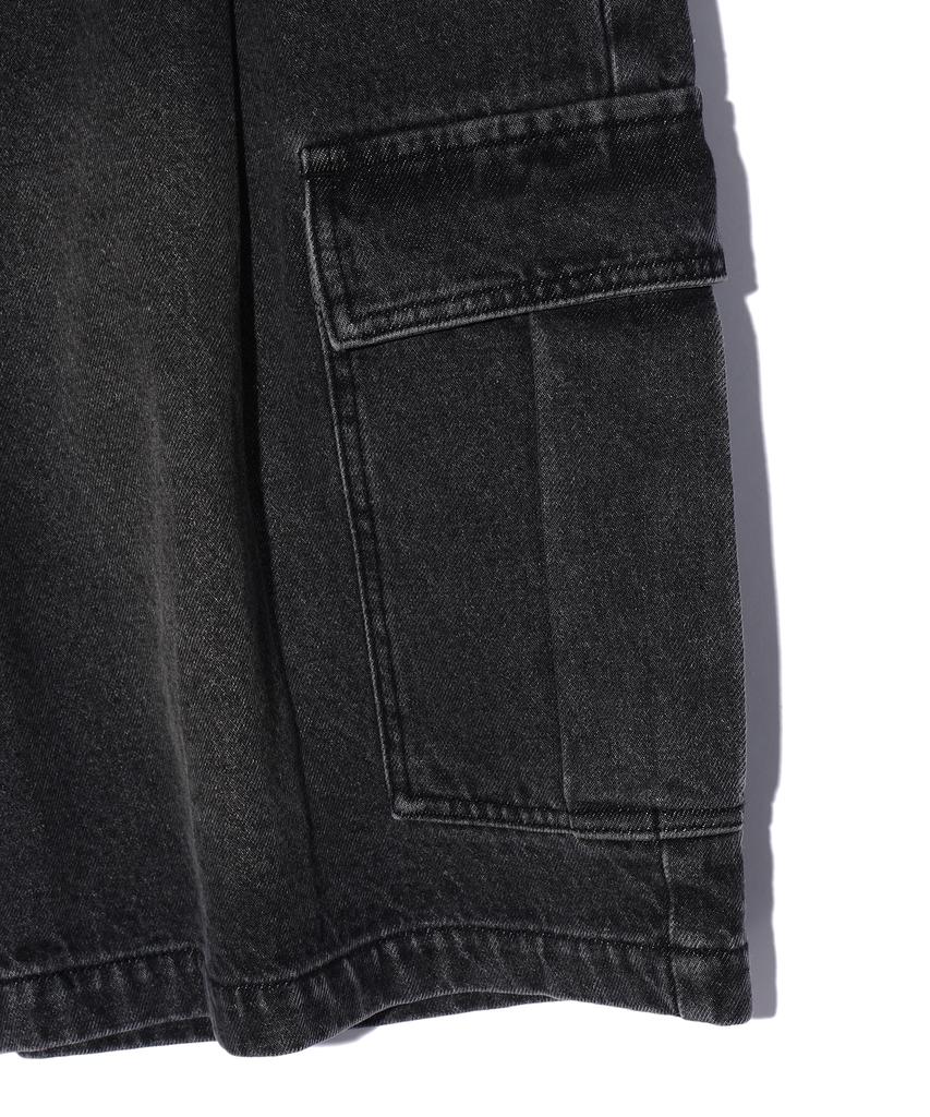 RAYFIKERS Cargo Bermuda Denim Shorts Black (Mp2Du348-076)