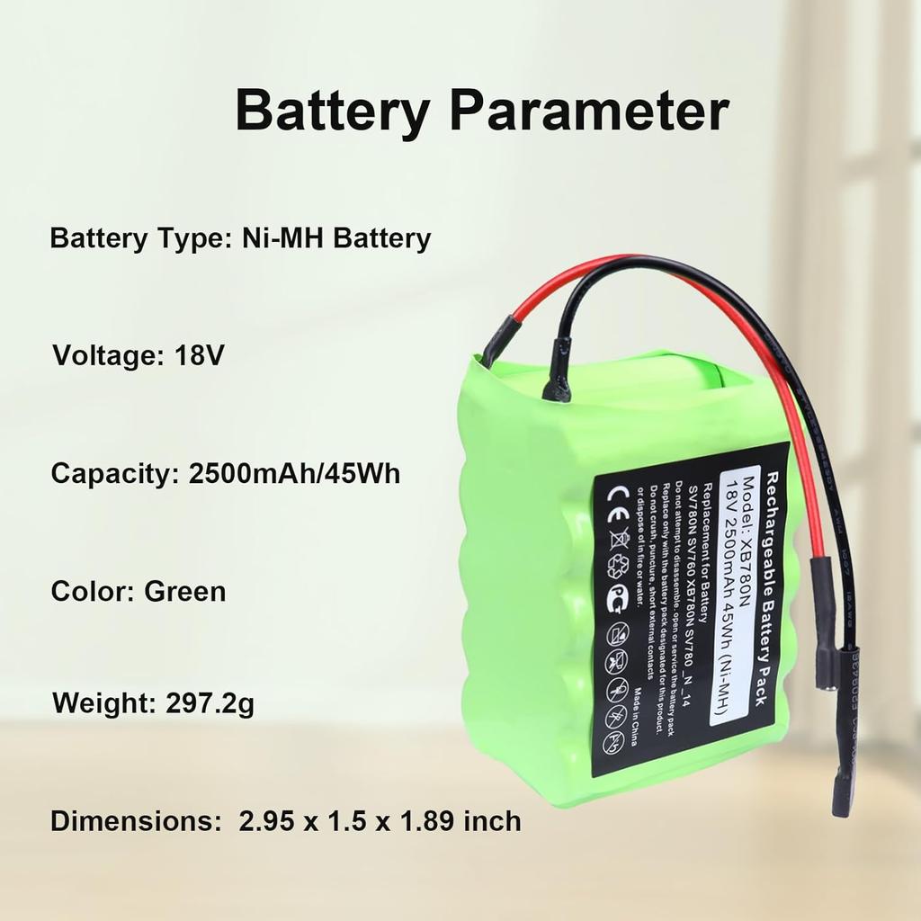 for Shark XB780N Replacement Battery - SV780 Battery Pack Replacement - XB780N, SV780, SV760, SV780N, SV780_N, SV780_N_14 Series Cordless Handheld