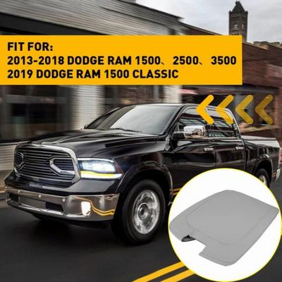 Center Console Leather Lid Armrest Cover For Ram Dodge Microfiber 2013-2018 Gray