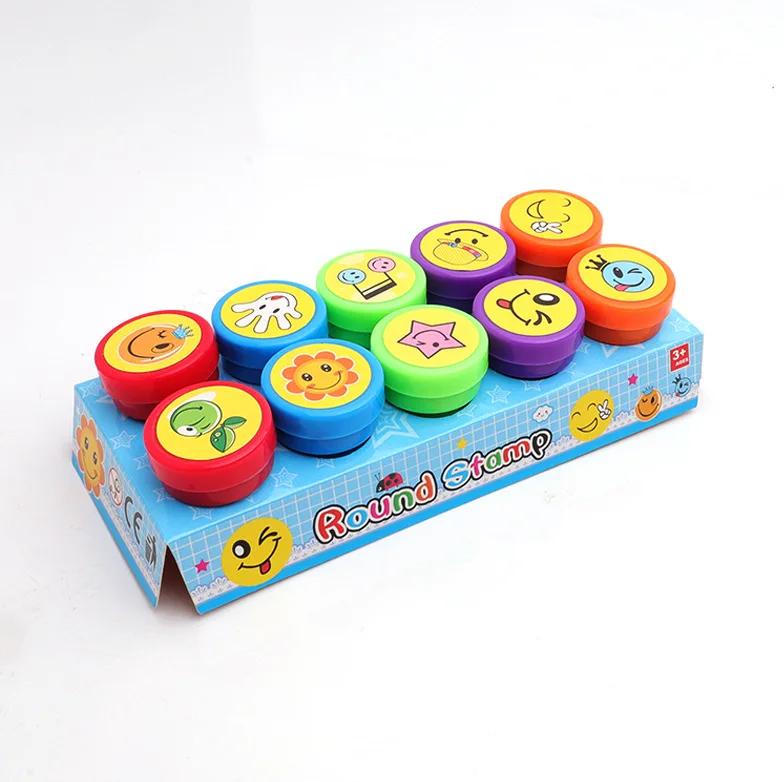 Non-Toxic 10Pcs Diy Toys Seal Animal Dinosaurs Stamps Toys Kids Birthday Cartoon Stamps Treat Children Party Favors School Award Children