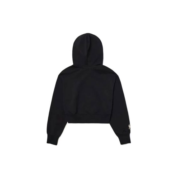 MLB New York Yankees Solid Color Short Hoodie Women hoodies Black 3FHDB0321-50BKS