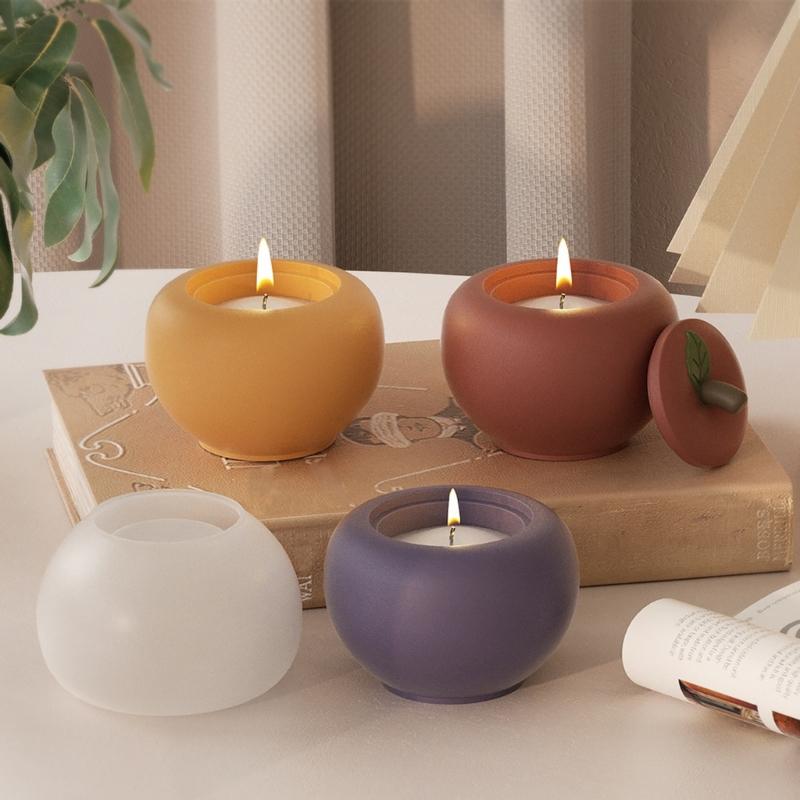 Schlangenfrucht Kerzenhalter Formen, Harzbehälter Formen mit Deckelformen zum Herstellen von Kerzengläsern, Schmuckkästchen, Teelichthaltern