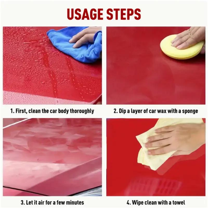 Red Car Paint Wax-Used for Body Polishing To Remove Scratche,enhance Gloss,protection,restoring Your Car To a Perfect Appearance