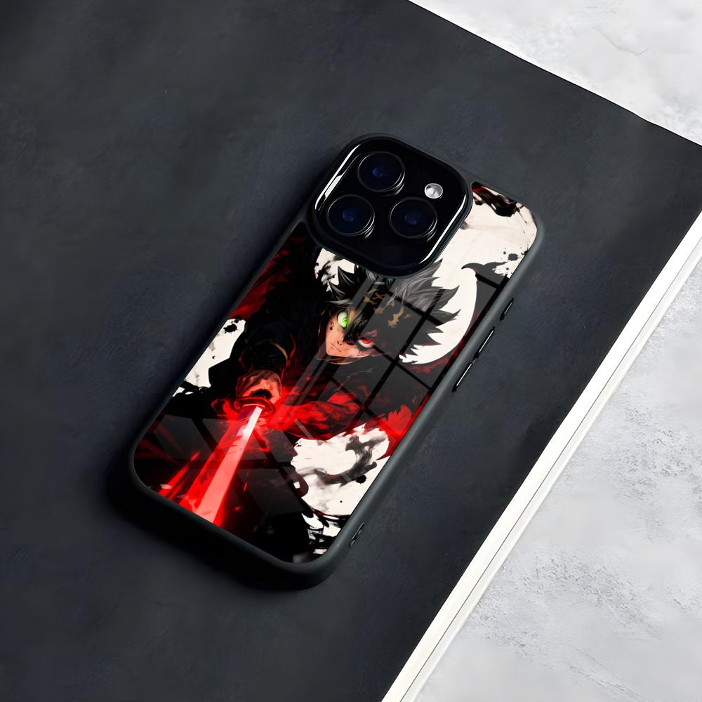 

Чохол для телефону Asta Cartoon Black Clover Для IPhone 17 Pro Max 16 15 14 13 11 Pro Max Plus Скляний чохол для телефону iPhone 13 Pro Max