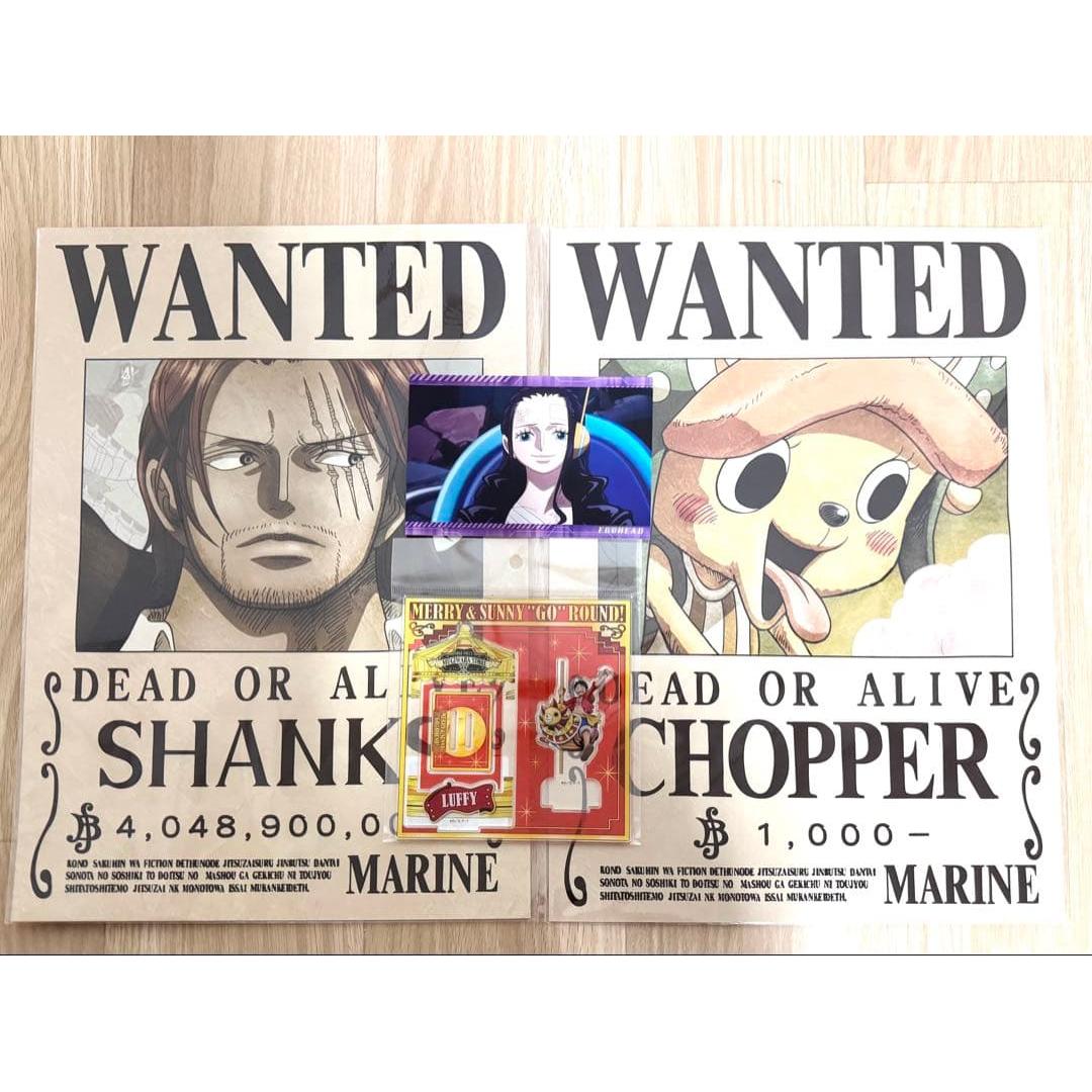 Used ONE PIECE [Poster] Shanks Chopper [Acrylic Stand] Luffy