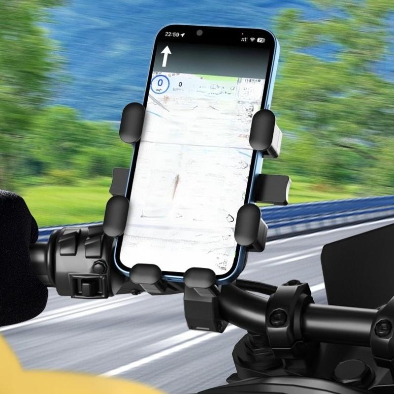 Electric Vehicle Mobile Phone Holder Mountain Self-driving Bicycle Gravity Shock Absorption Navigation Bracket Takeaway Cycling Car Mobile