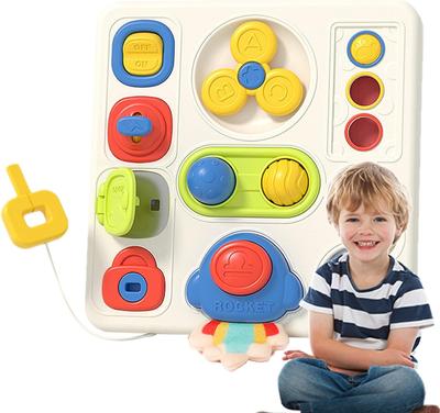 Toddler Montessori Busy Board Portable Fidget Activity Board Giocattoli sensoriali Attività educative e didattiche per l'apprendimento dei più piccoli
