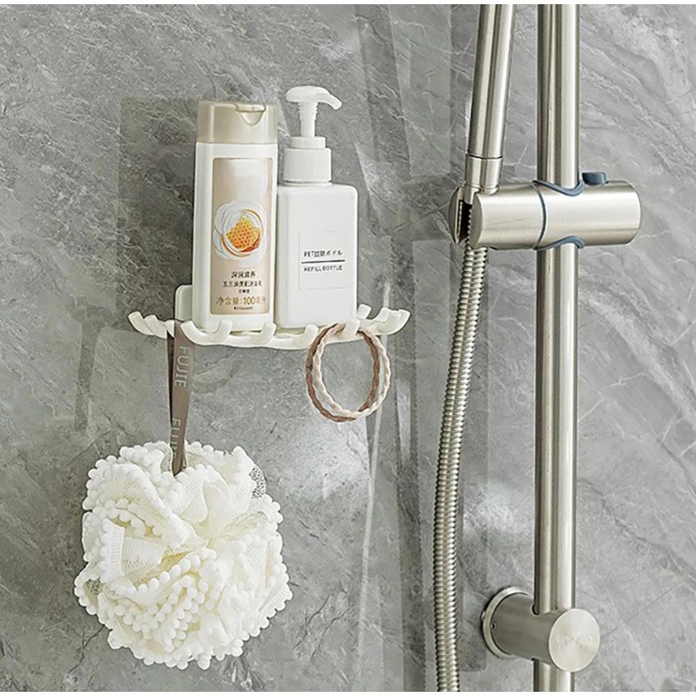 Luxury Wall Mounted Soap Box No Drill Drainage Shelf for Bathroom High End Soap Dish Rack with Hooks soap holder bathroom