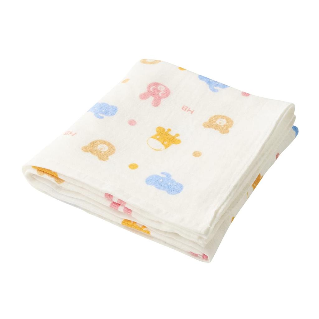 MIKI HOUSE HOT BISCUITS Gauze Bath Towel Gift Set for Boys and Baby Baby No Set, Girls, Clothes, Gift, [Box Included], Ivory, Size, 74-9906-687