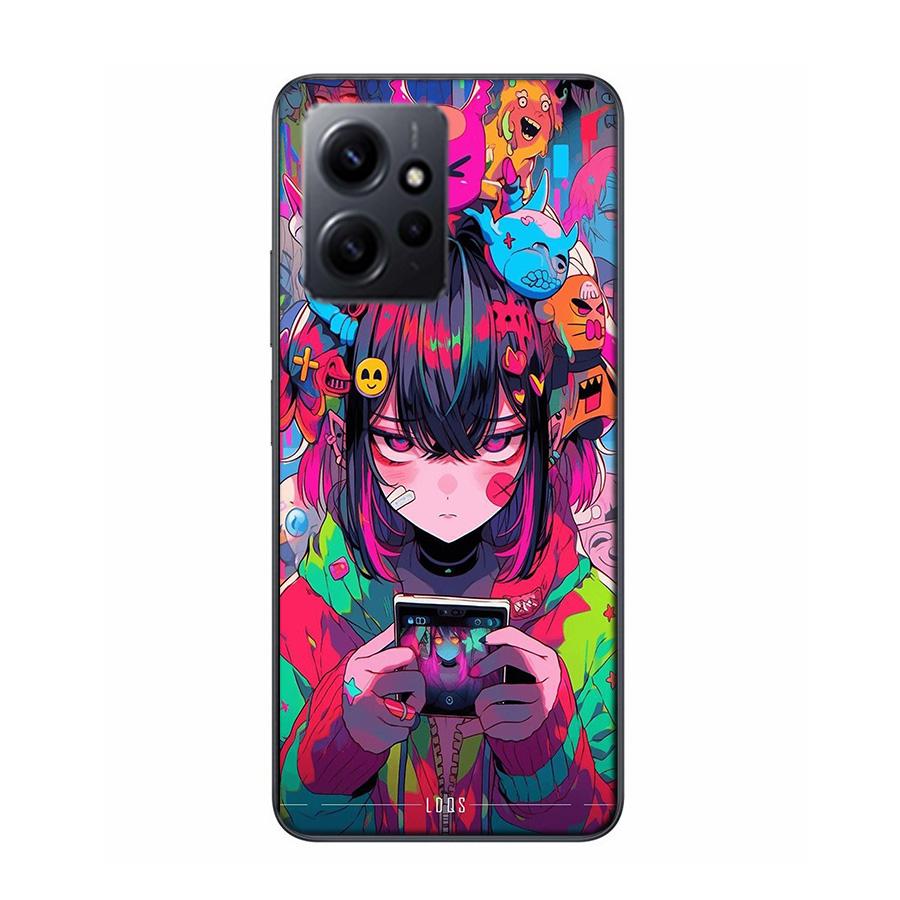 Graffiti Art Colorful Princess Girl Phone Case For Redmi 12 13C 12C 15C 9 10 10C Note 13 Pro Plus 14 15 Pro 9T 9C 9A TPU Soft Co