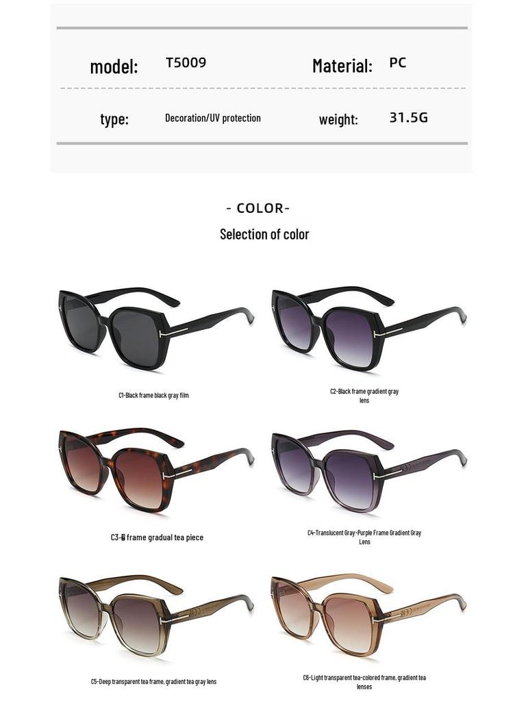 Women's Oversized Retro Square Sunglasses - High-End Sun Protection for Men & Women, Trendy European American Design