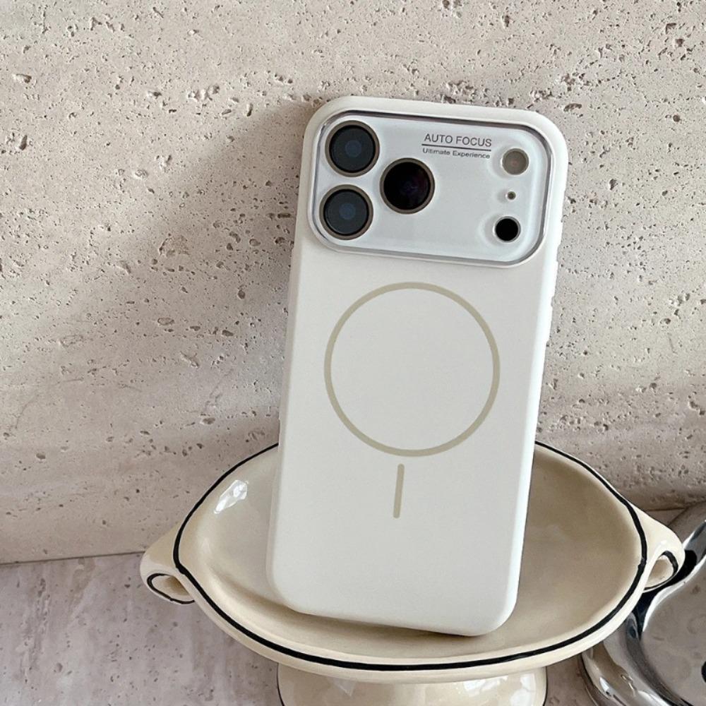 Seconds Change To 17Pro Max Liquid Silicone Magnetic Case for IPhone 17 Air 16 15 Wireless Charge Large Glass Lens Protect Cover