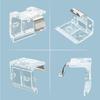 4PCS Stainless Steel Window Blind Mounting Brackets For 25mm Cordless Cellular Shade Headrail Holders with Metal Clip