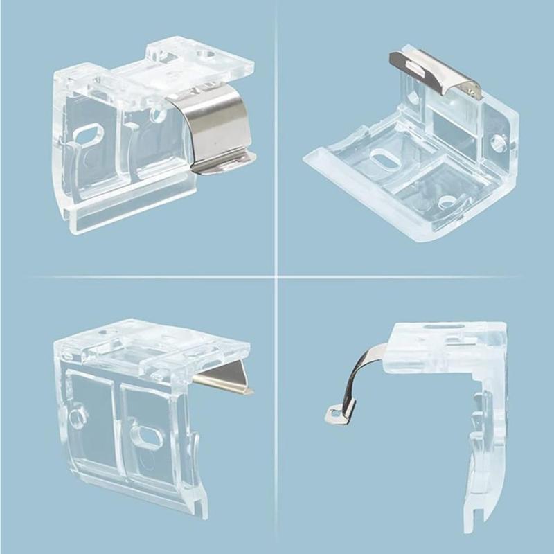 4PCS Stainless Steel Window Blind Mounting Brackets For 25mm Cordless Cellular Shade Headrail Holders with Metal Clip