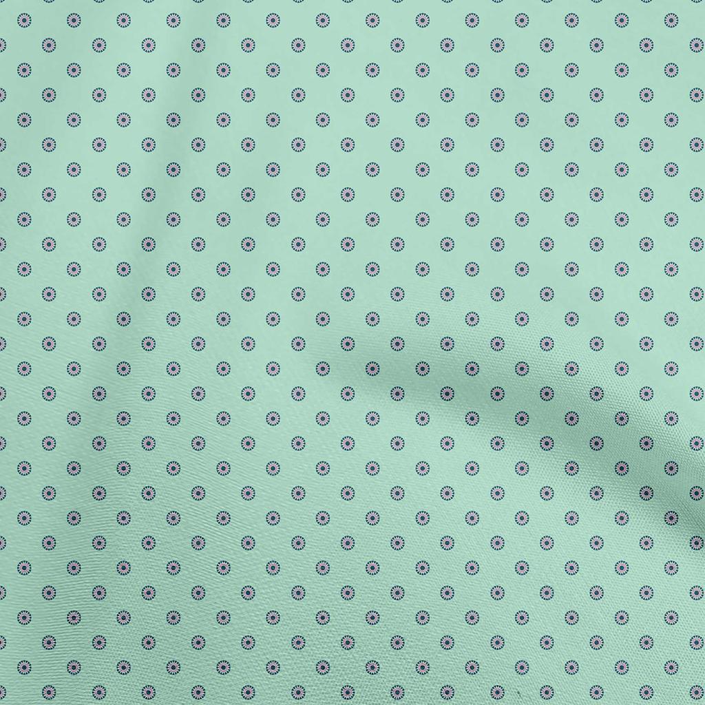 oneOone Cotton Flex Light Blue Fabric Florals Dress Material Fabric Print Fabric By The Yard 40 Inch