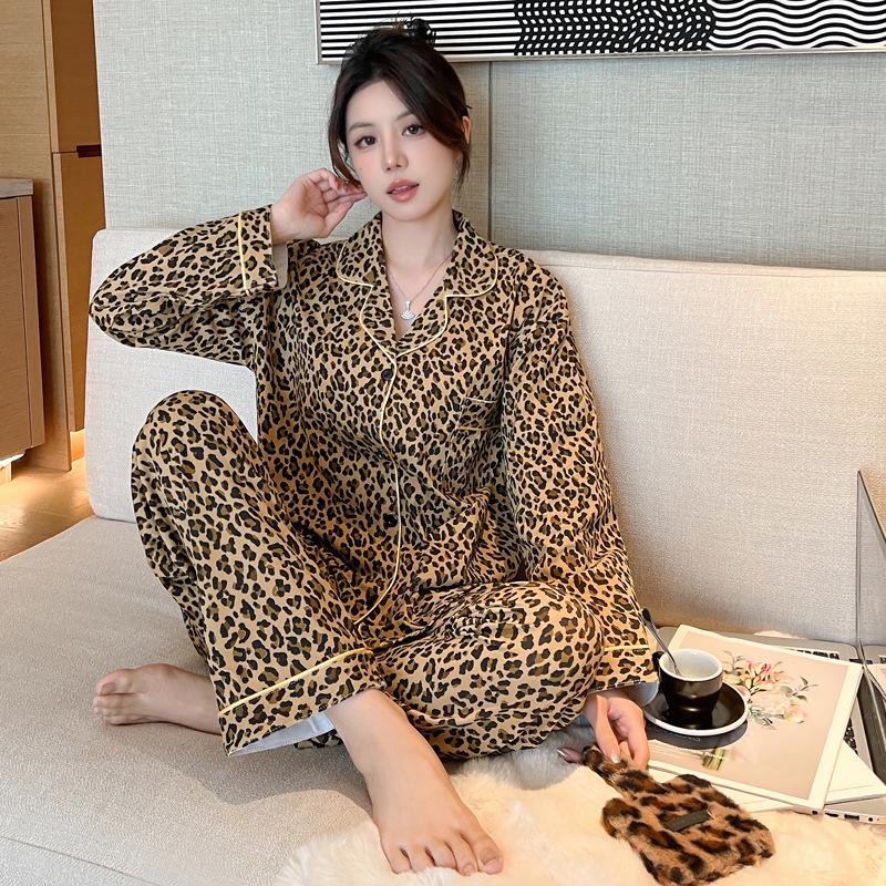Korean Sweetheart Pajamas Set: Women's Long-Sleeve & Pants Homewear for Spring & Autumn