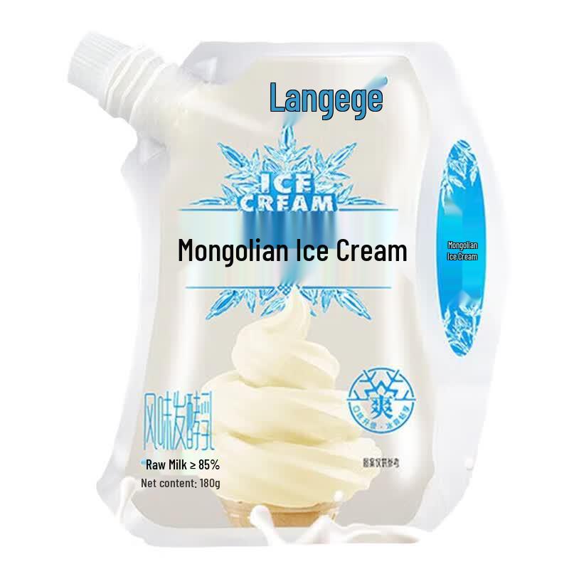 Langegge Mongolian Style Frozen Yogurt - 12 x 180g Pouches
