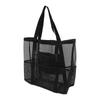 Beach Mesh Bag Large Capacity Lightweight Portable Beach Shoulder Handbag for Travel Shopping Camping Pool