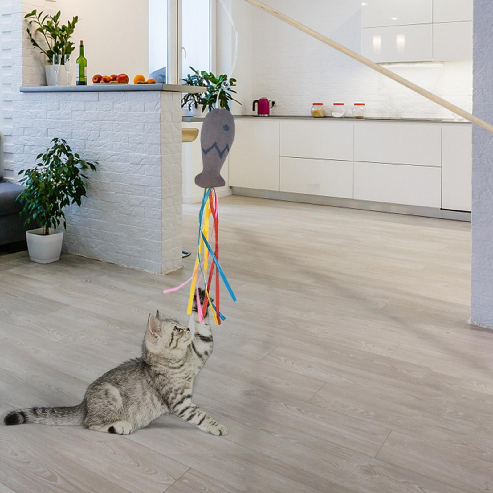 

Toys Ribbon Fish Rod with Bell кавовий