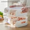 U Shape Refrigerator Eggs Holders With Rolling Design 2 Layer Clear Kitchen Storage For Holders And Restaurant