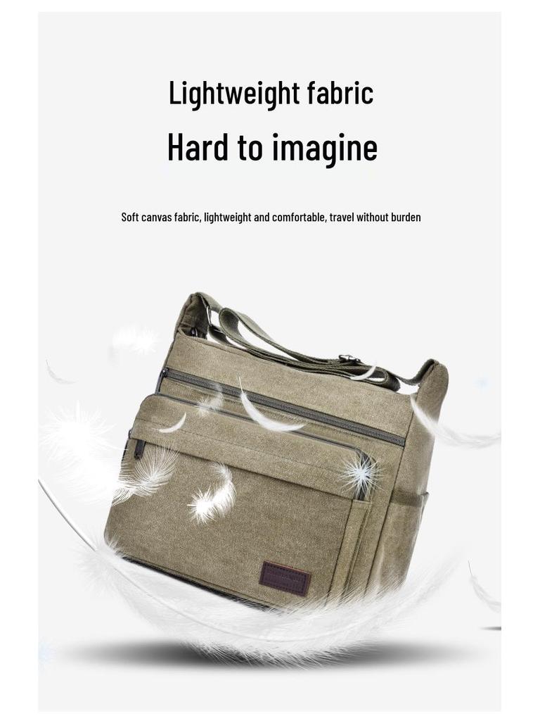 Men's Multifunctional Canvas Crossbody Bag: Versatile Travel & Tool Carrier