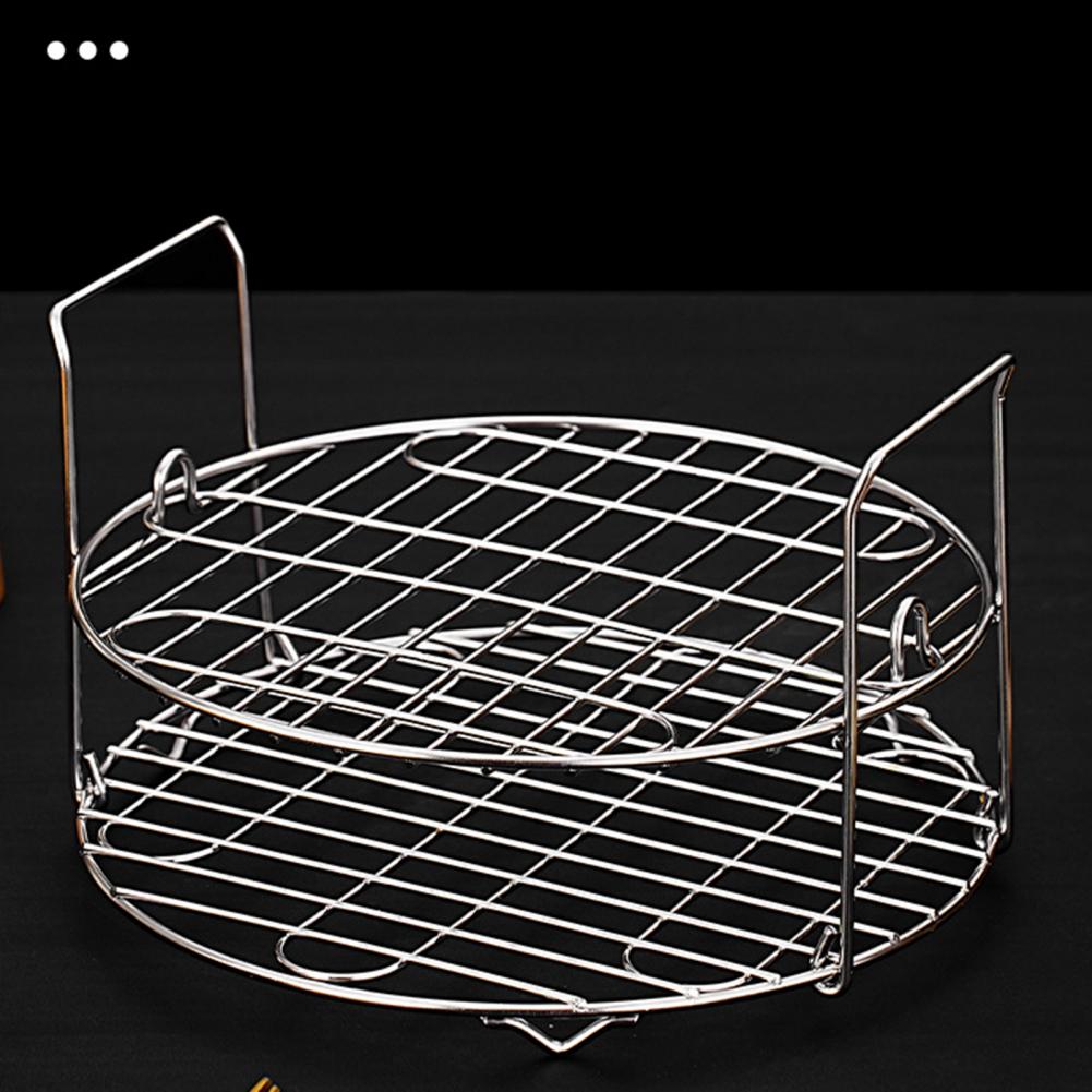 Rotating Oven Rack Bbq Rack for Ovens Stainless Steel Bbq Grill Rack with Double Baking Tray for Multifunctional for Grilling