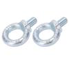 2PCS Lifting Ring Bolts Galvanized Carbon Steel Eyebolts Deep Threaded Lifting Shoulder Eyebolt M20
