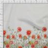 oneOone Tessuto Cotone Elasticizzato Foglie e Fiori Stampa Pannello Tessuto al Metro 40 Pollici
