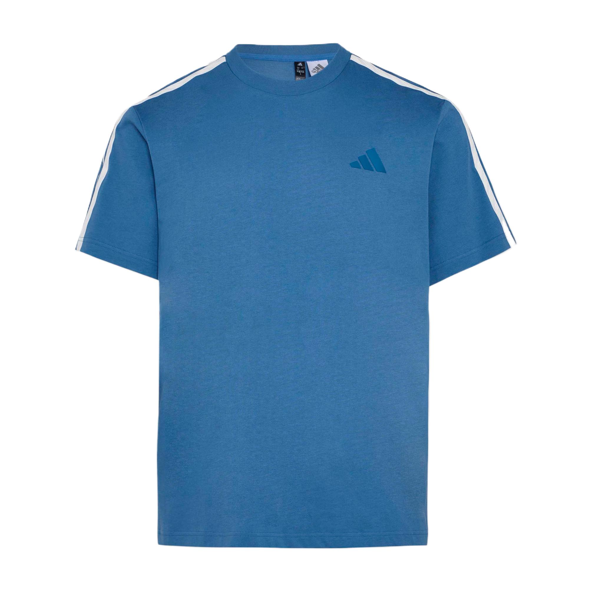 Adidas St 3St Short Sleeve Plain Knit Three Stripes Comfortable Soft T-Shirt Men Tops KR2492 S