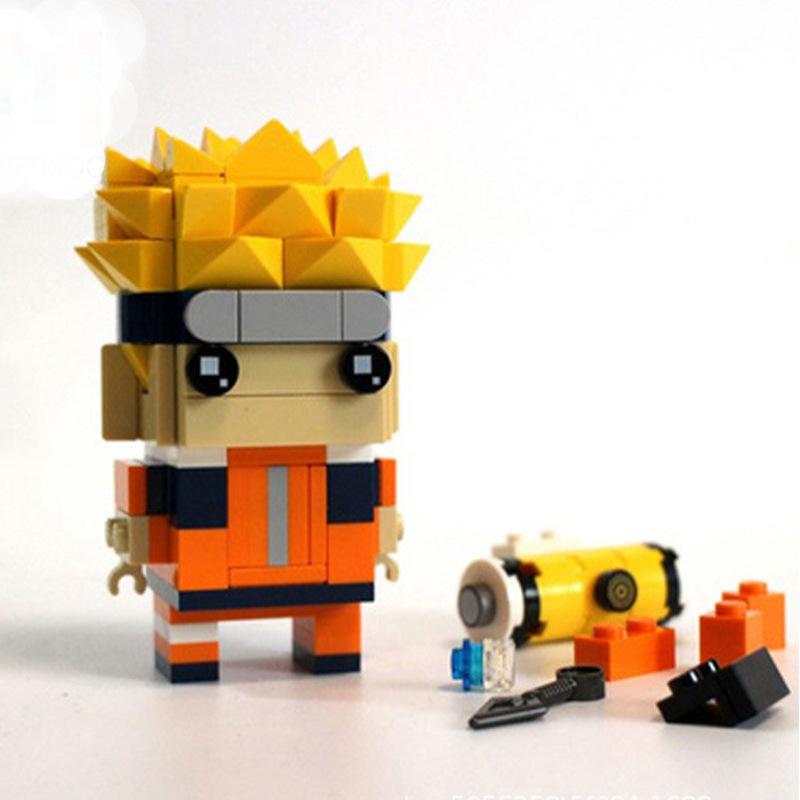 Building Block Compatible With Small Particle Naruto Square Head Kakashi, Sai, Naruto, Konoha Set